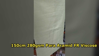 150cm 280gsm Para Aramid FR Viscose Polyester Blended Fire Resistant Workwear Fabric`