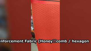 Aramid Reinforcement Fabric (Honey‑comb / hexagon jacquard pattern, orange)