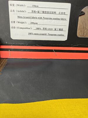 Meta Aramid Fabric with Neoprene Coating - Permanent Flame Retardant, High Temperature Resistant, and Excellent Waterproof Performance