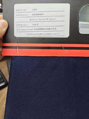 280gsm Modacrylic Cotton FR Fabric with 150cm Width and Permanent Flame Retardancy for Protective Clothing