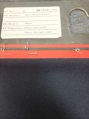 Flame Retardant Double-Sided Knitted Meta-Aramid Fabric with High Abrasion Resistance and Two-Tone Design