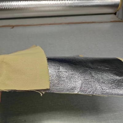 Natural Color 100% Para Aramid Aluminized Fabric Satin Weaving