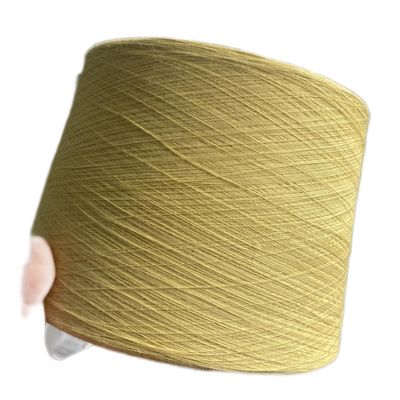 66TEX Para Aramid Fiber Yarn Raw Yellow Ne18/2 For Cut Resistant Gloves