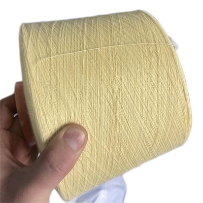 66TEX Para Aramid Fiber Yarn Raw Yellow Ne18/2 For Cut Resistant Gloves