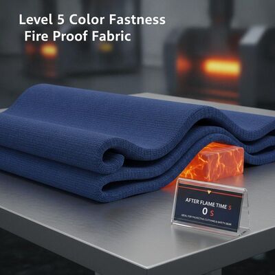 Level 5 color fastness fire proof fabric featuring after flame time 0 S ideal for manufacturing protective clothing and safety gear