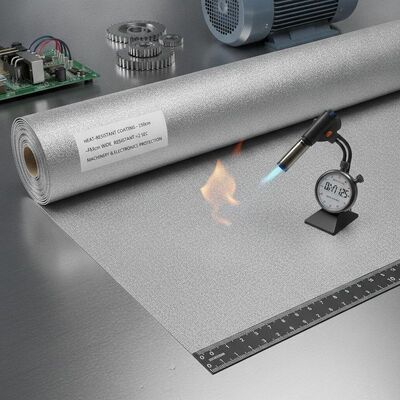 150cm width heat resistant coating featuring flame resistance below 2 second perfect for machinery protection and electronics
