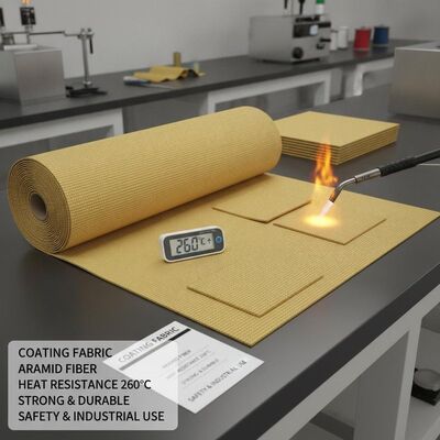 Coating Fabric Aramid Fabric Heat Resistance 260 Degree Strong Durable Material Ideal for Safety Apparel and Industrial