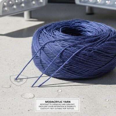 Resistant To Chemicals And Sunlight Modacrylic Yarn Providing Excellent Color Retention And Dyeability Elasticity No Suitable For Textiles