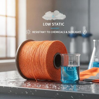 Resistant To Chemicals And Sunlight Synthetic Modacrylic Thread Offering Low Static Buildup Designed For Safety And Protective Apparel