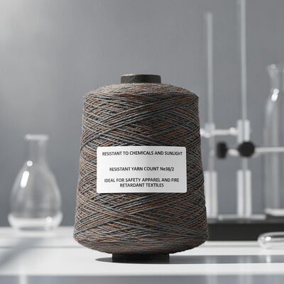 Resistant To Chemicals And Sunlight Flame Resistant Yarn Count Ne38 2 Ideal For Safety Apparel And Fire Retardant Textiles