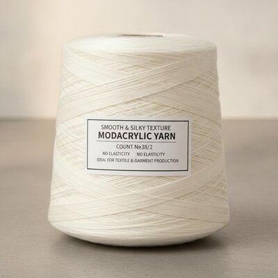 Smooth And Silky Texture Modacrylic Yarn Count Ne38 2 No Elasticity Ideal For Textile Applications And Garment Production