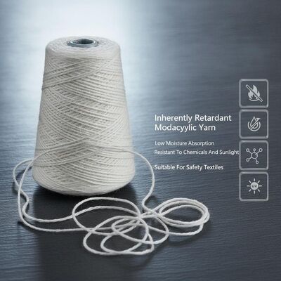 Inherently Flame Retardant Modacrylic Yarn Low Moisture Absorption Resistant To Chemicals And Sunlight Suitable For Safety Textiles