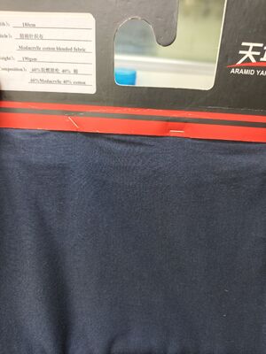60% Modacrylic 40% Cotton Blended Flame Retardant Fabric 190gsm 180cm Width for Industrial Workwear