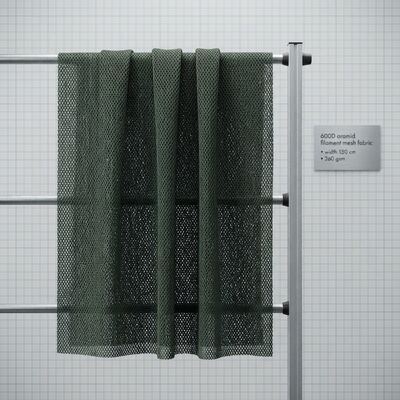 600D Flame Resistant High Tensile Strength Aramid Mesh Fabric for Protective Clothing