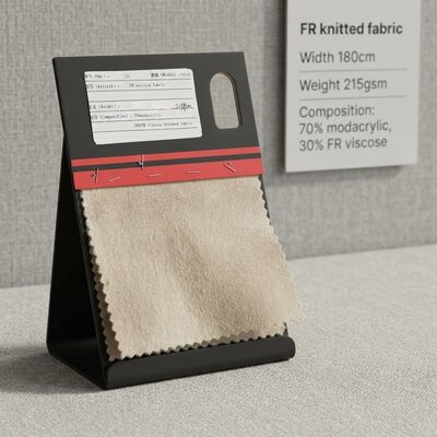 FR Knitted Fabric 180cm Width 215gsm Weight with 70% Modacrylic 30% FR Viscose for Flame Retardant Applications