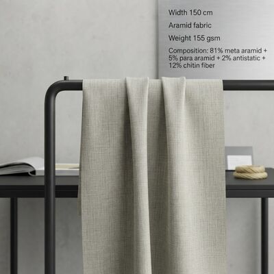Flame Resistant Antistatic Meta Aramid Fabric with Chitin Fiber for Protective Clothing