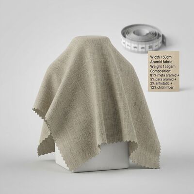 Flame Resistant Antistatic Meta Aramid Fabric with Chitin Fiber for Protective Clothing