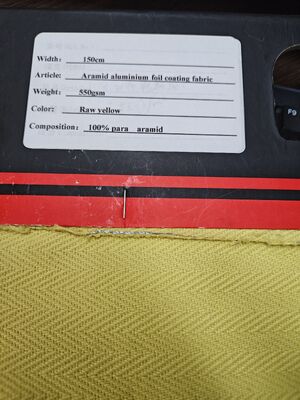Aramid Aluminium Foil Coating Fabric with High Tensile Strength Flame Retardant and High Temperature Resistance