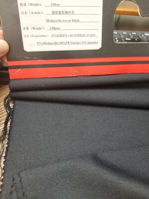 Modacrylic Woven Flame Retardant Fabric 240gsm with Fire Resistance and 150cm Width