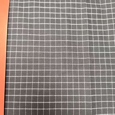 250gsm Modacrylic Cotton Fabric Grid Anti-static Inherent Flame Retardant Fabric for Protective Coverall