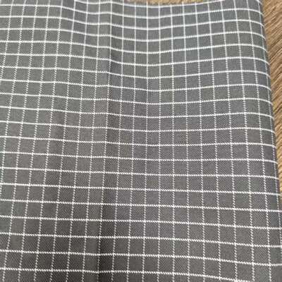 250gsm Modacrylic Cotton Fabric Grid Anti-static Inherent Flame Retardant Fabric for Protective Coverall