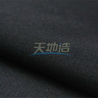 Black 280gsm Meta Aramid Fiber Fabric 93/5/2 With PU Coating