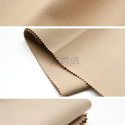 Twill Meta Aramid Fabric With Spandex 160gsm Khaki Anti Arc Clothing For Petroleum