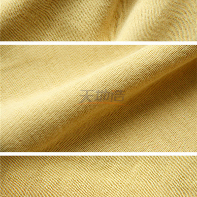 100% Para Aramid Fabric 220gsm Raw Yellow For Gloves Anti Cut Anti Stab
