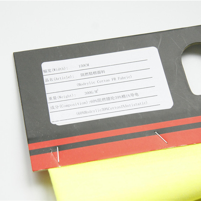 300gsm Modacrylic Cotton Antistatic Fabric Fluorescent Yellow For Protective Clothing