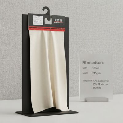 FR Knitted Fabric 180cm Width 215gsm Weight with 70% Modacrylic 30% FR Viscose for Flame Retardant Applications